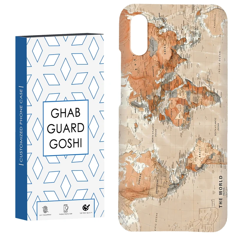 کاور قاب گارد گوشی طرح نقشه کد Dimo-081 مناسب برای گوشی موبایل شیائومی Redmi 9A / 9i