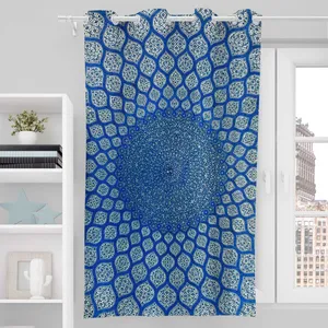 پرده مدل مخمل پانچی طرح اسلیمی کد 8075 سایز 190x140 سانتی متر