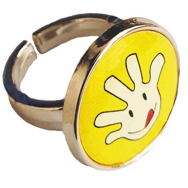 انگشتر دخترانه طرح استیکر کد 034 انگشتر دخترانه طرح استیکر کد 034