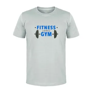 تی شرت آستین کوتاه مردانه مدل GYM کد L56 رنگ طوسی