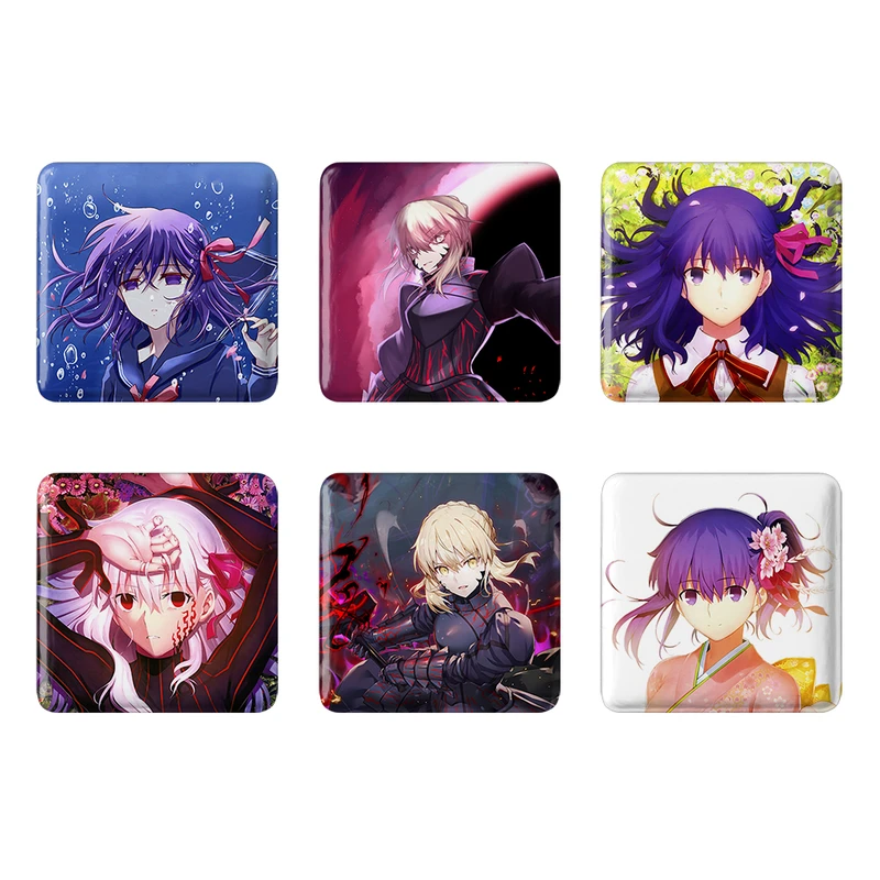 مگنت خندالو طرح انیمه فیت استی نایت Fate Stay Night کد 1396A مجموعه 6 عددی