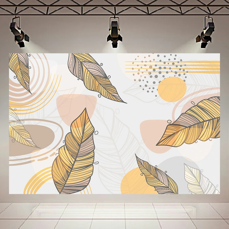 پوستر پارچه ای طرح میمال برگ مدل مدرن کد AR302344