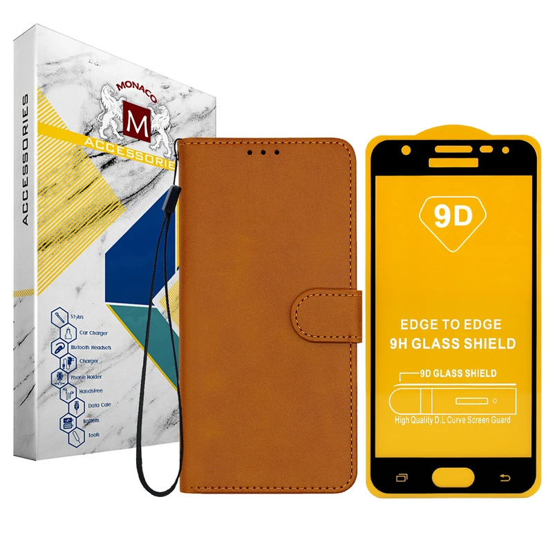 کیف کلاسوری موناکو مدل MIX10 مناسب برای گوشی موبایل سامسونگ Galaxy J5 Prime به همراه محافظ صفحه نمایش