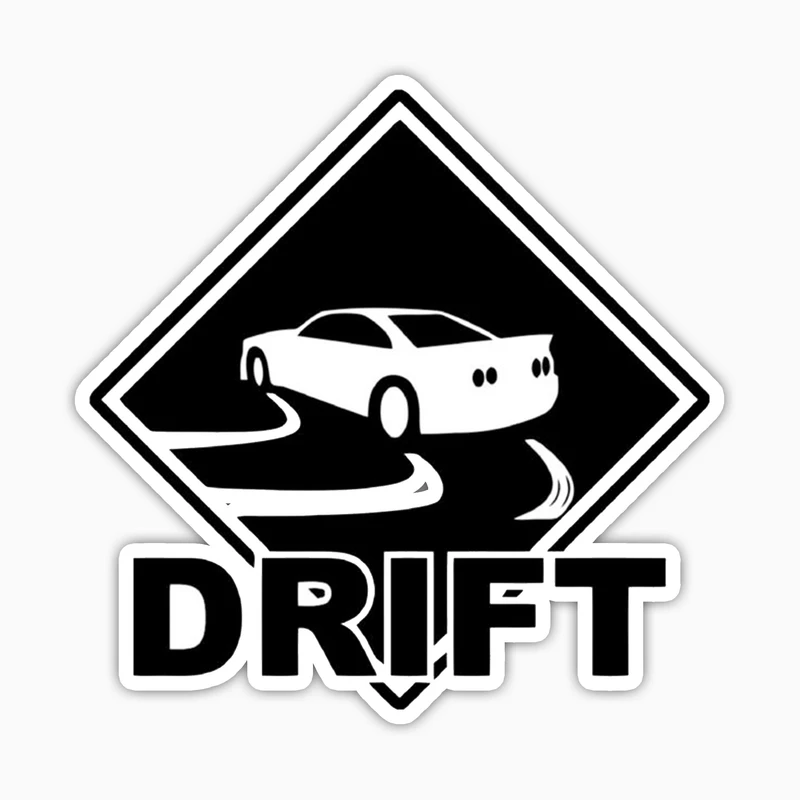 استیکر لپ تاپ و موبایل بووم طرح ماشین مدل Drift کد LA82