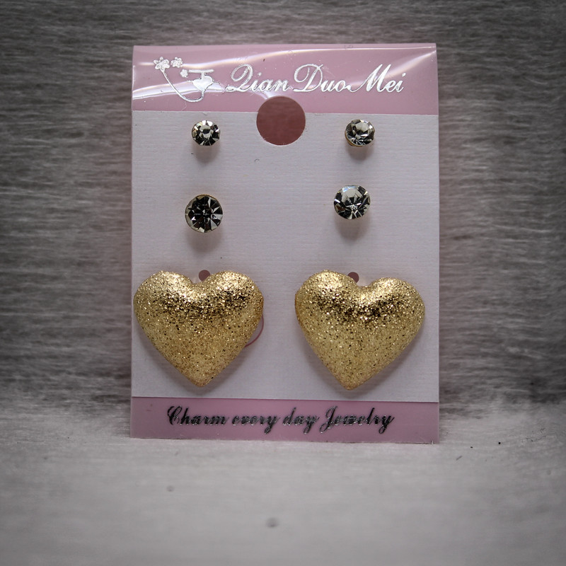 گوشواره زنانه کد RKH_803 مجموعه 3 عددی