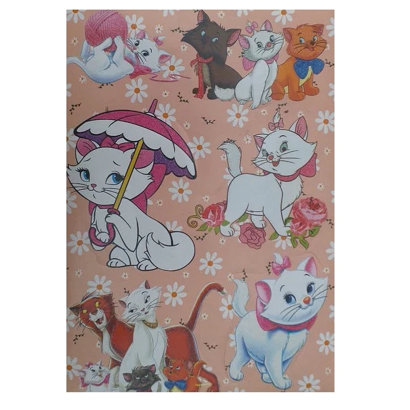 برچسب مدل اکلیلی طرح گربه اشرافی کد 001