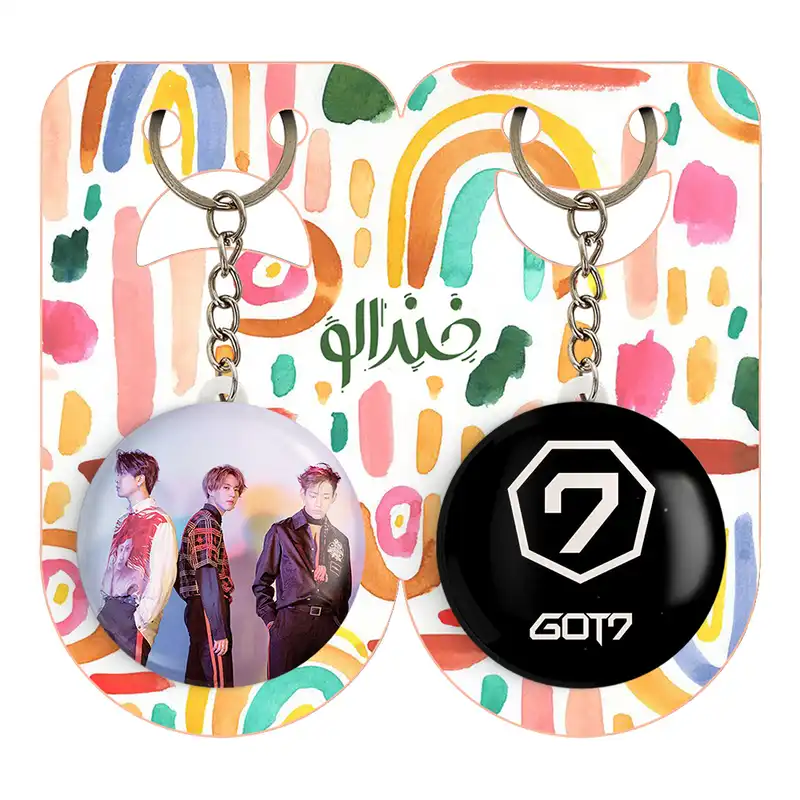 جاکلیدی خندالو مدل گروه گات سون GOT7 کد 2103121037 مجموعه 2 عددی