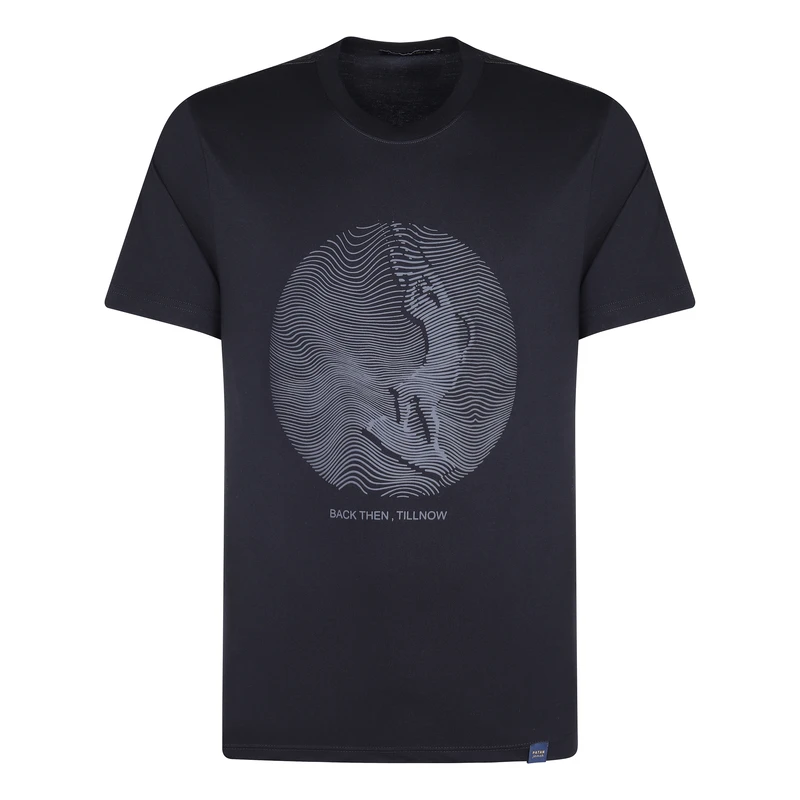 تی‌شرت آستین کوتاه مردانه پاتن جامه مدل 04M5157 رنگ مشکی