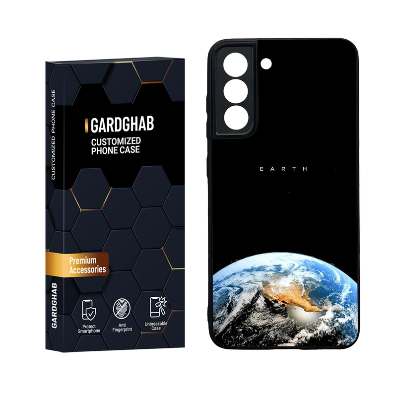  کاور گارد قاب مدل دور ژله ای پشت گلس کهکشان مناسب برای گوشی موبایل سامسونگ Galaxy S21 FE