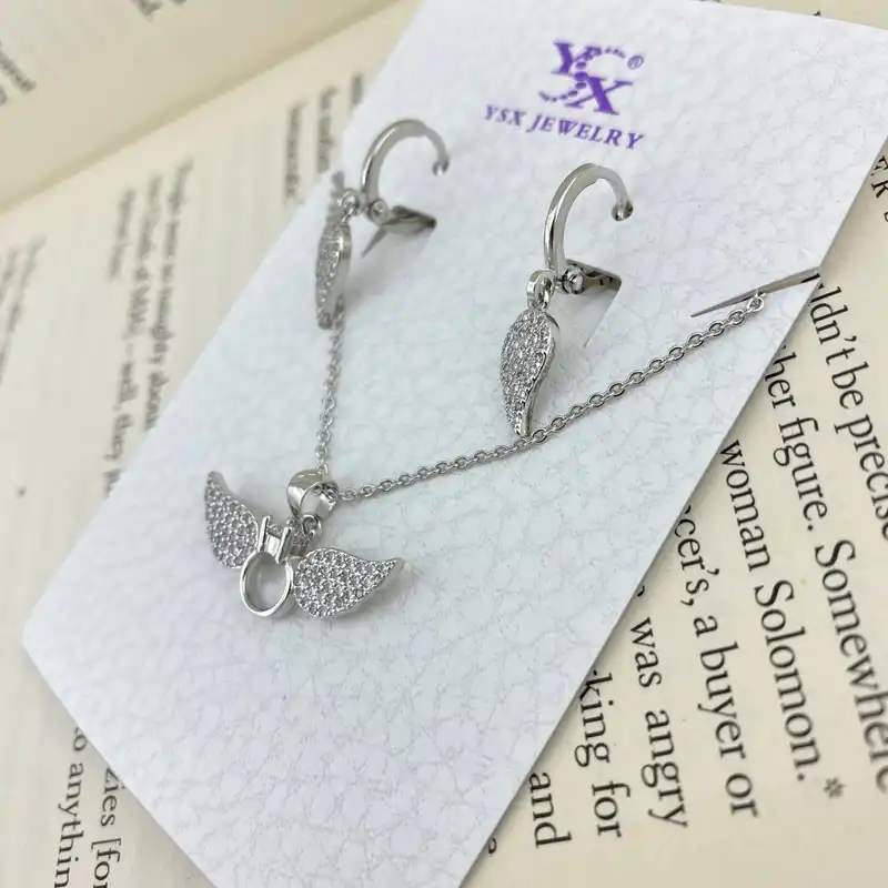 نیم ست زنانه وای اس ایکس مدل حلقه و بال کد M4049