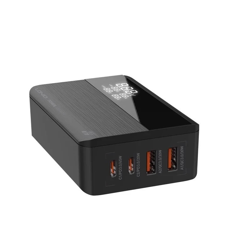 شارژر رومیزی 65 وات چهار پورت الدینیو مدل A4808Q SUPER FAST