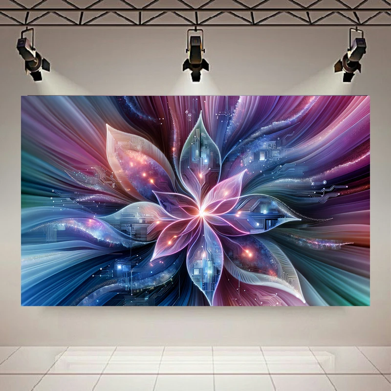 پوستر طرح مخمل انتزاعی گلبرگ مدل دیجیتال کد AR304726