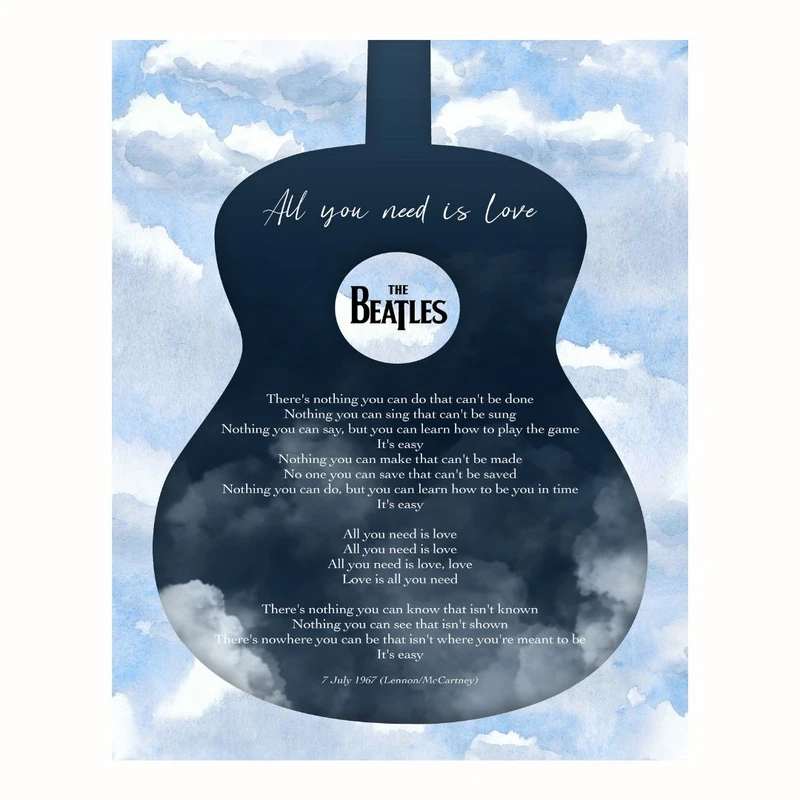 پوستر مدل همه چیزی که نیاز دارید عشق است 