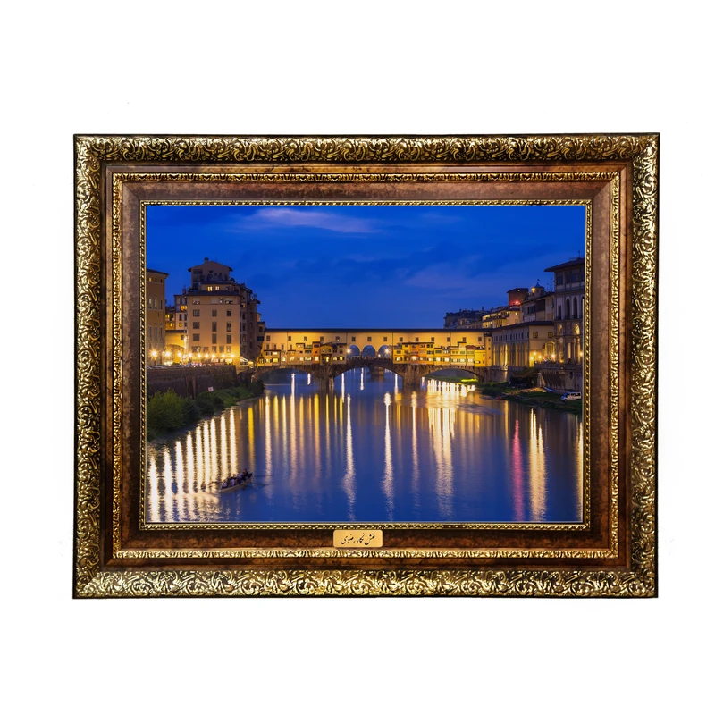 تابلو فرش ماشینی نقش نگار رضوی طرح منظره کد 140H