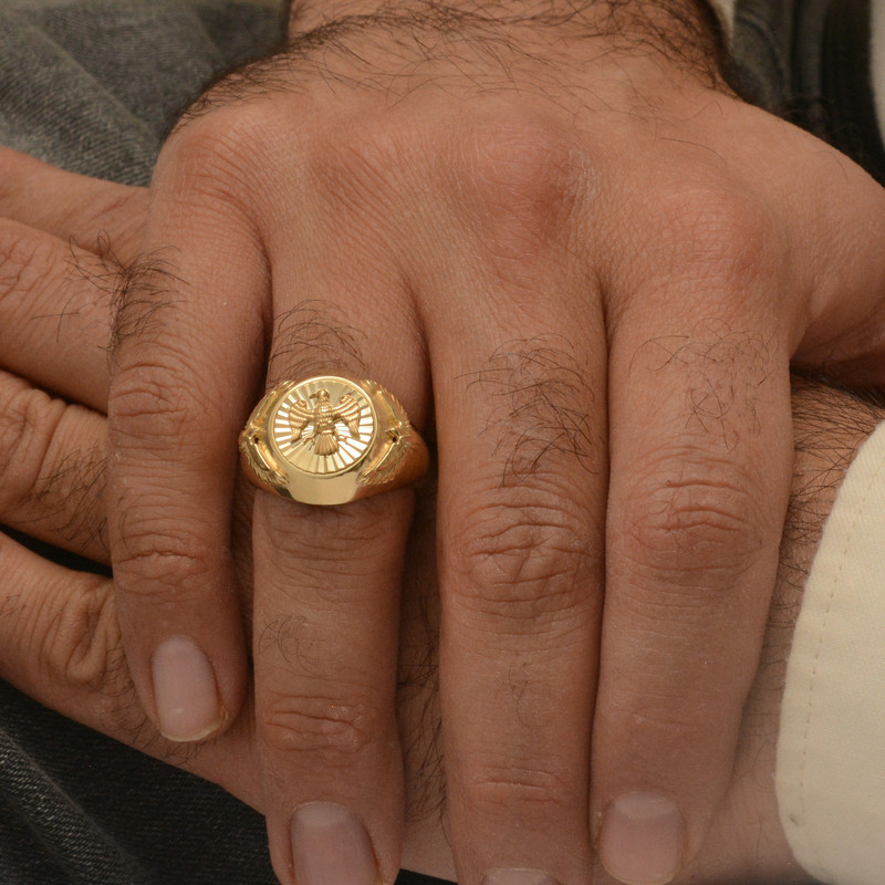 انگشتر طلا 18 عیار مردانه طلای مستجابی کد 62