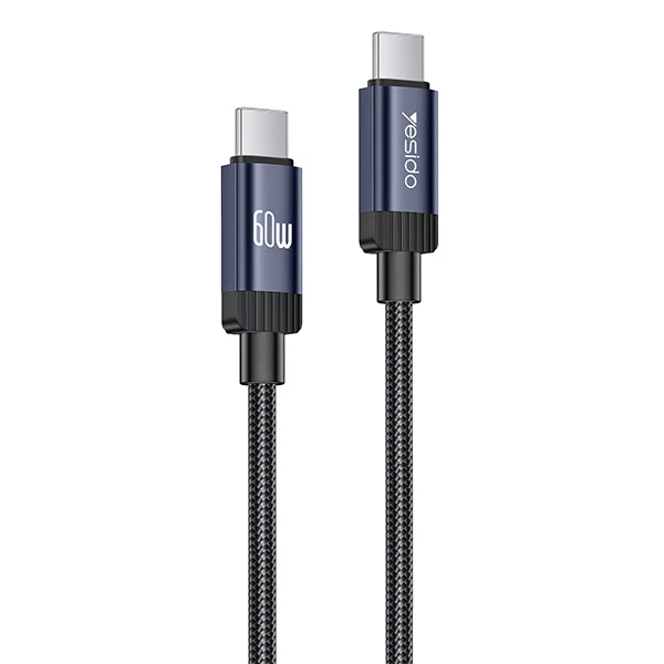 کابل USB-C یسیدو مدل DUAL -C CA204 60W طول 1 متر