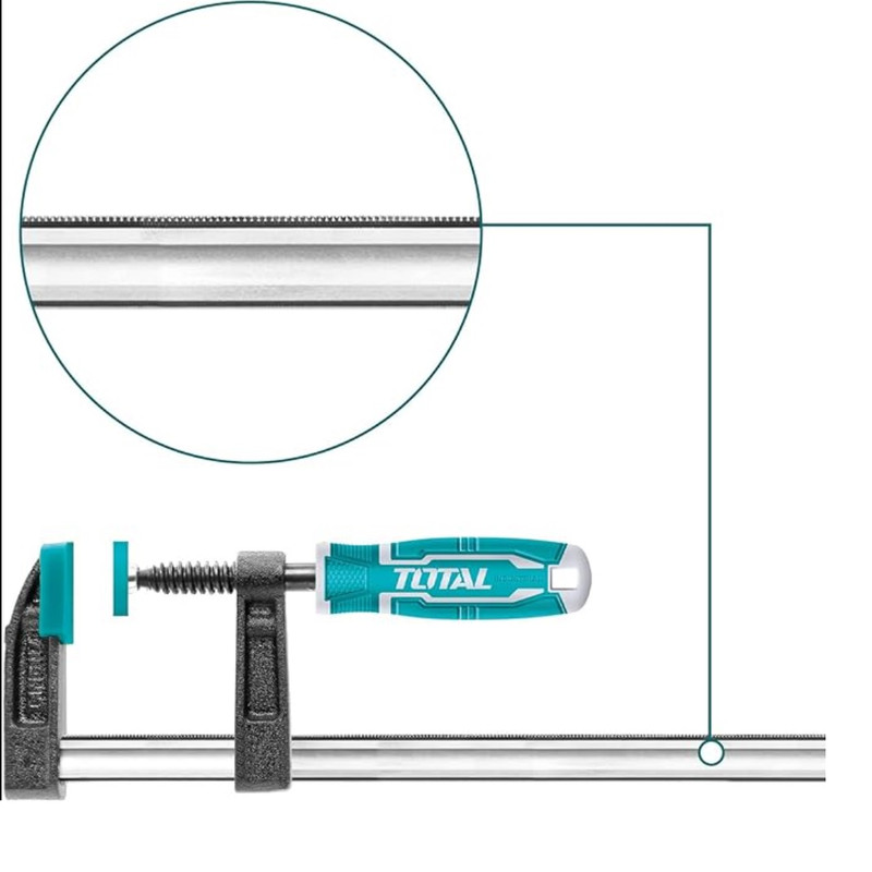 گیره پیچ دستی توتال مدل THT1320801 سایز 30 سانتی متر