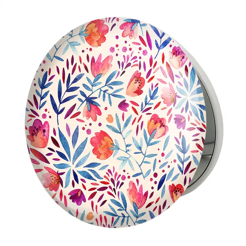 آینه جیبی خندالو طرح گل گلی مدل تاشو کد 2242