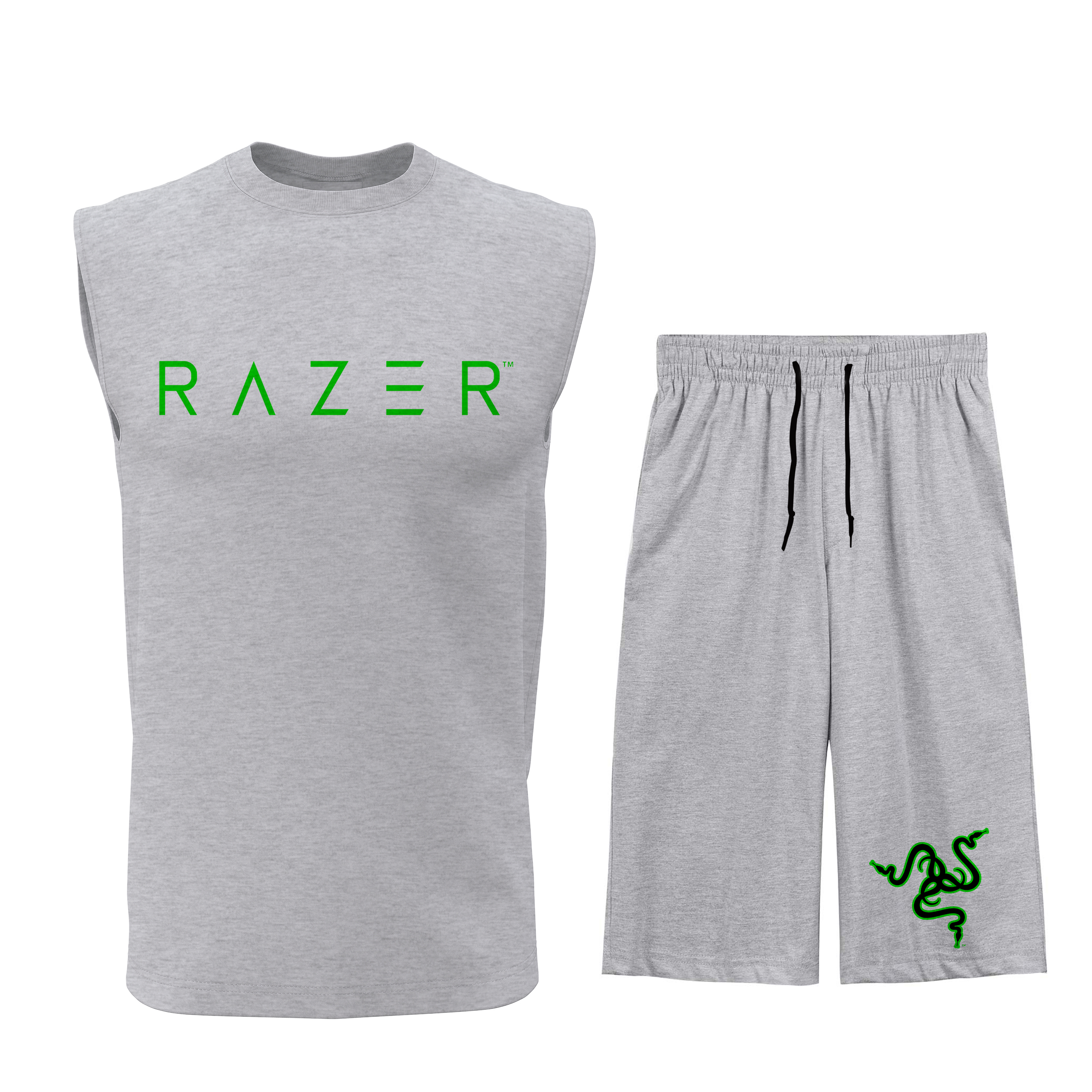 ست تاپ و شلوارک مردانه  مدل ریزر R024G