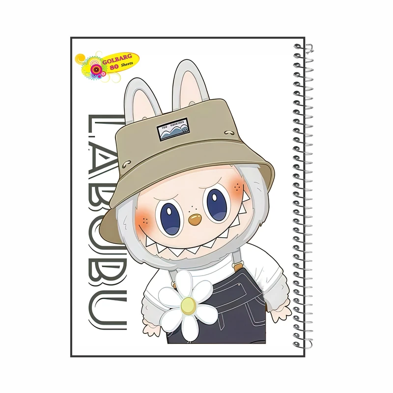 دفتر مشق 80 برگ گلبرگ مدل لبوبو کد 10097