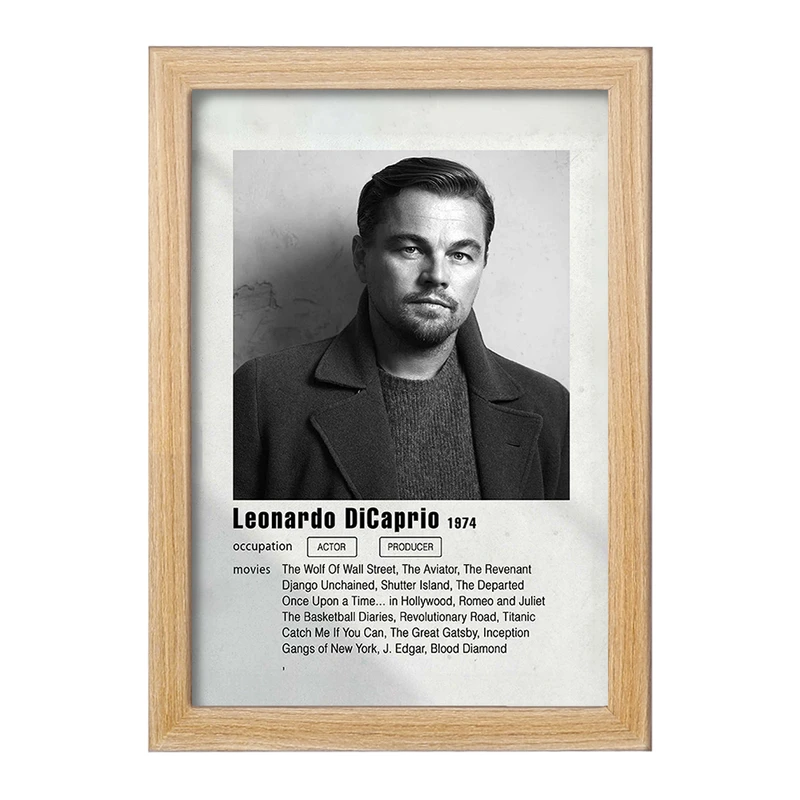 تابلو خندالو مدل لئوناردو دی‌کاپریو (Leonardo DiCaprio) کد F11201