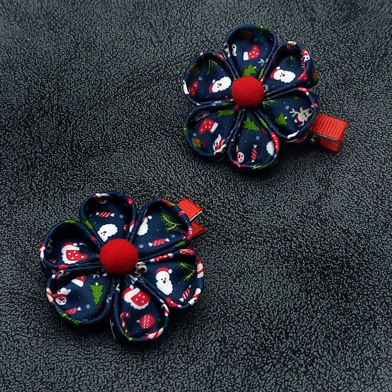 گیره مو دخترانه مدل کریسمس کد 01091913 بسته 2 عددی