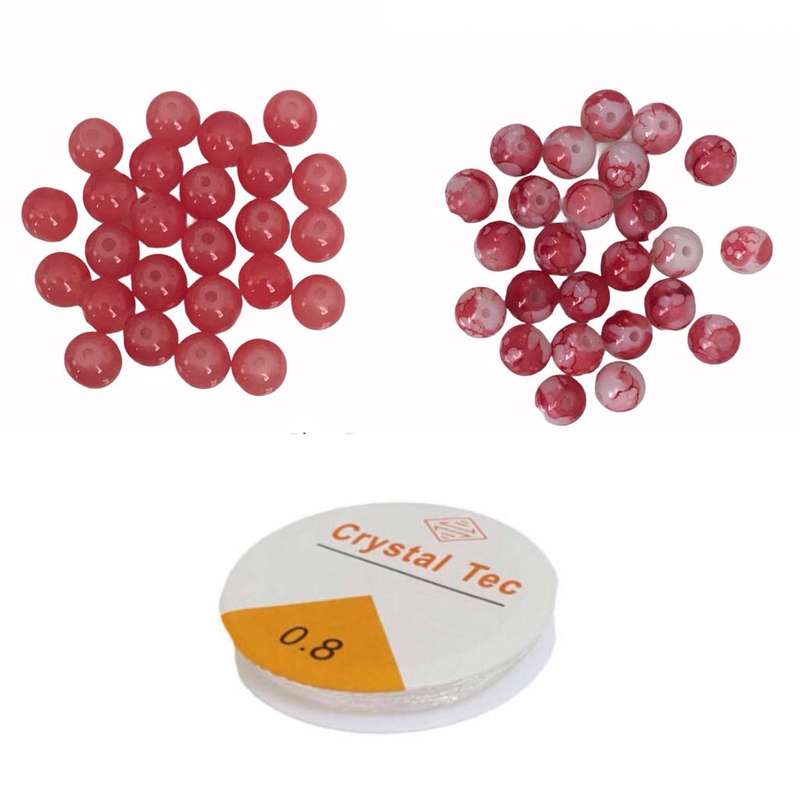 مهره و کش دستبند کد 134 مجموعه 51 عددی