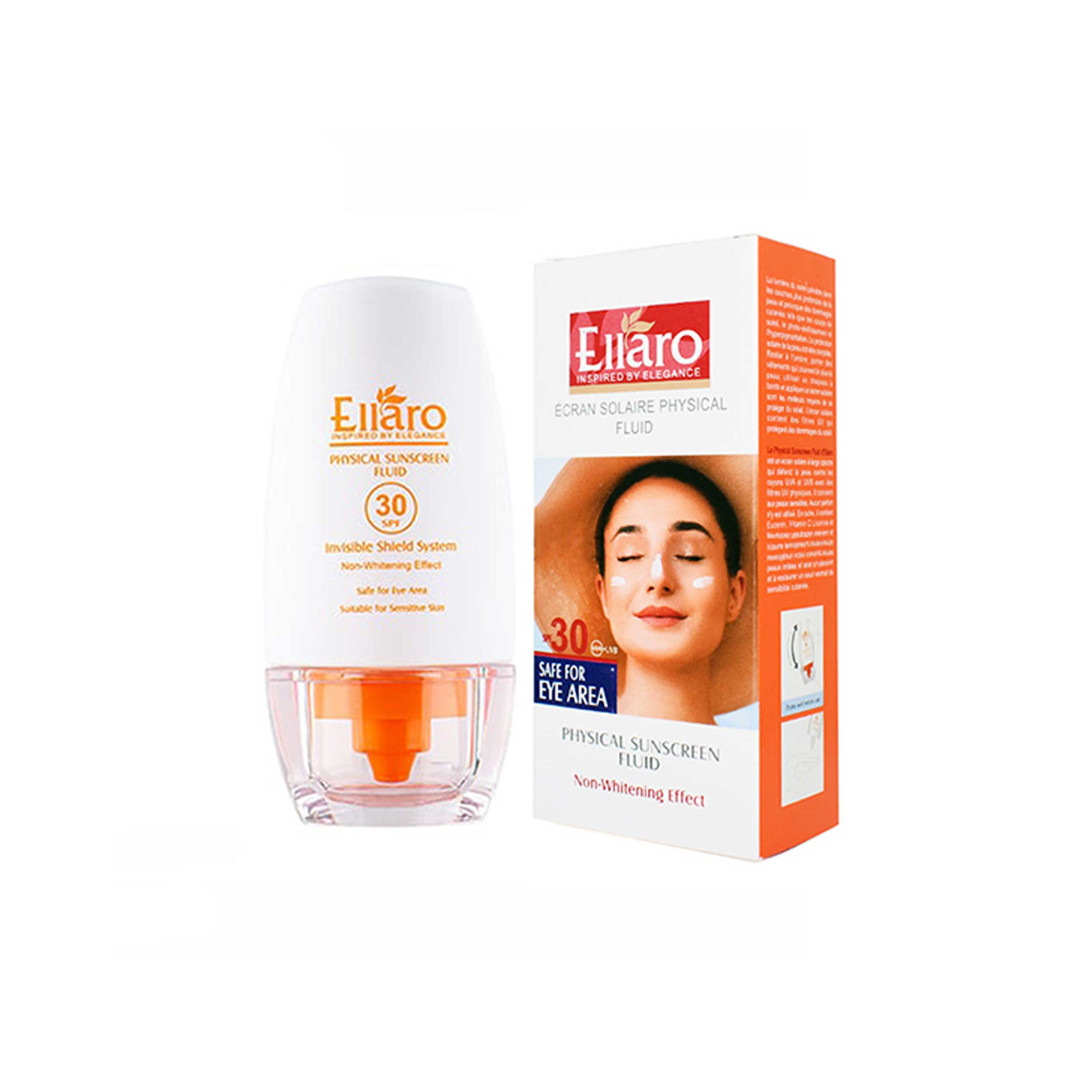 فلوئید ضد آفتاب بی رنگ الارو SPF30 مدل Non-Whitening مناسب پوست های حساس حجم 50 میلی لیتر