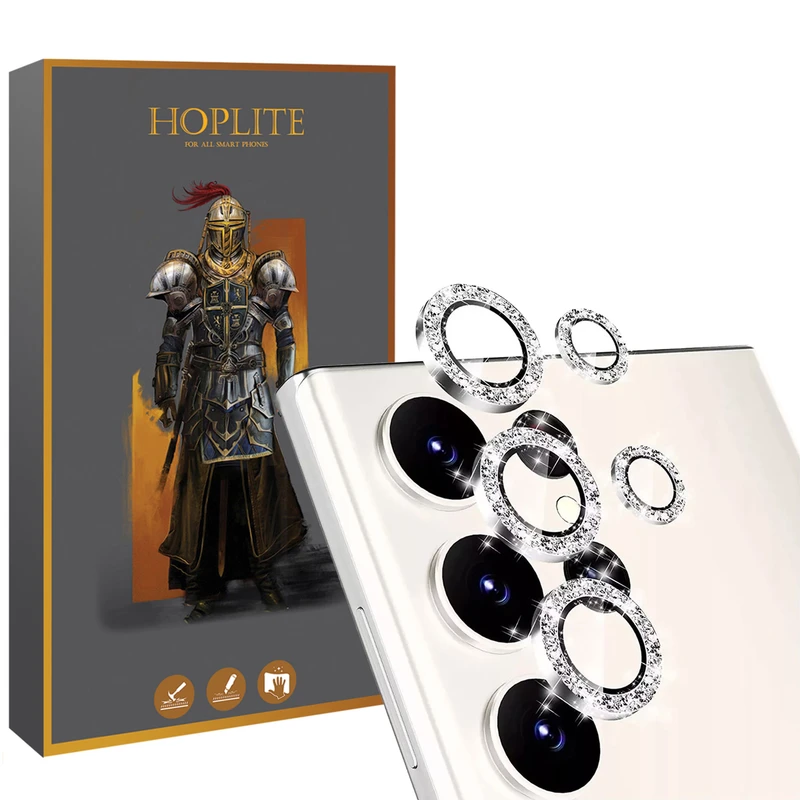 محافظ لنز دوربین رینگی هاپلایت مدل Glittery HL مناسب برای گوشی موبایل سامسونگ Galaxy S23 Ultra