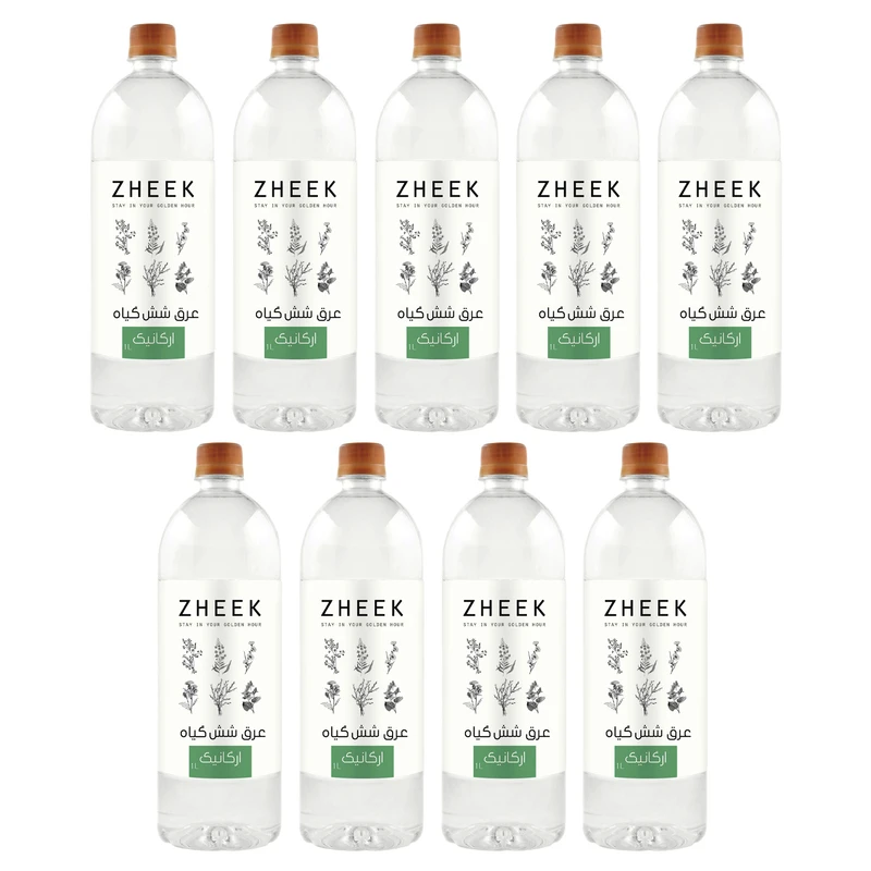 عرق 6 گیاه تصفیه کبد ژیک - 1 لیتر بسته 9 عددی