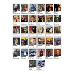 استیکر کالامیکس مدل آثار هنری ادوارد مونک کد KLMX-EM2 مجموعه 32 عددی