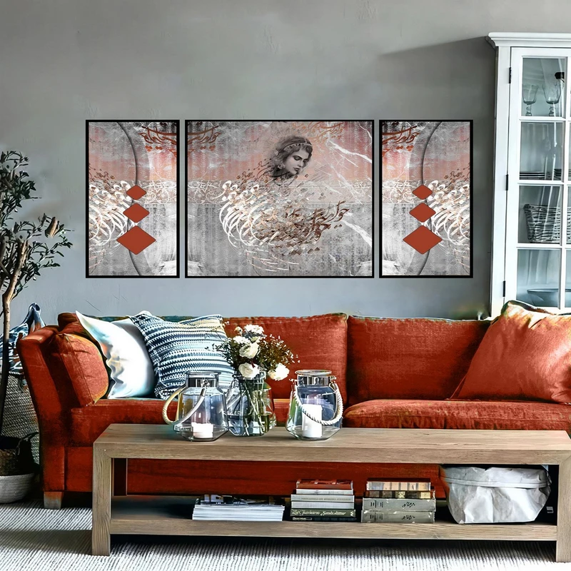 تابلو بکلیت طرح مدرن دیجیتال آرت مدل B-2905 مجموعه 3 عددی