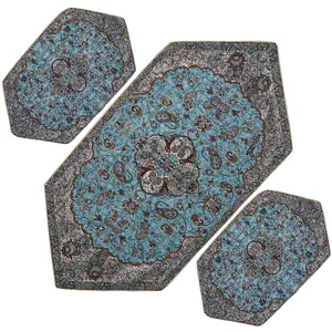 ست سه تکه رومیزی ترمه مدل شاه عباسی کد BS3-3