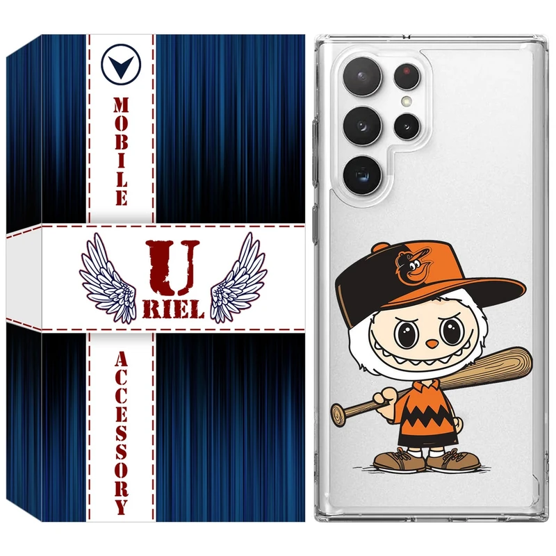 کاور یوریل قاب مدل Clear کد 128 طرح لبوبو Labubu مناسب برای گوشی موبایل سامسونگ Galaxy S22 Ultra