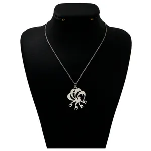 گردنبند نقره زنانه دلی جم طرح عشق کد D 319