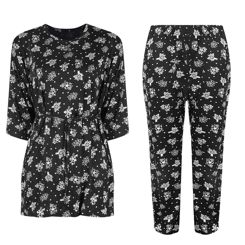 ست تونیک و شلوار زنانه مدل گل گلی 12