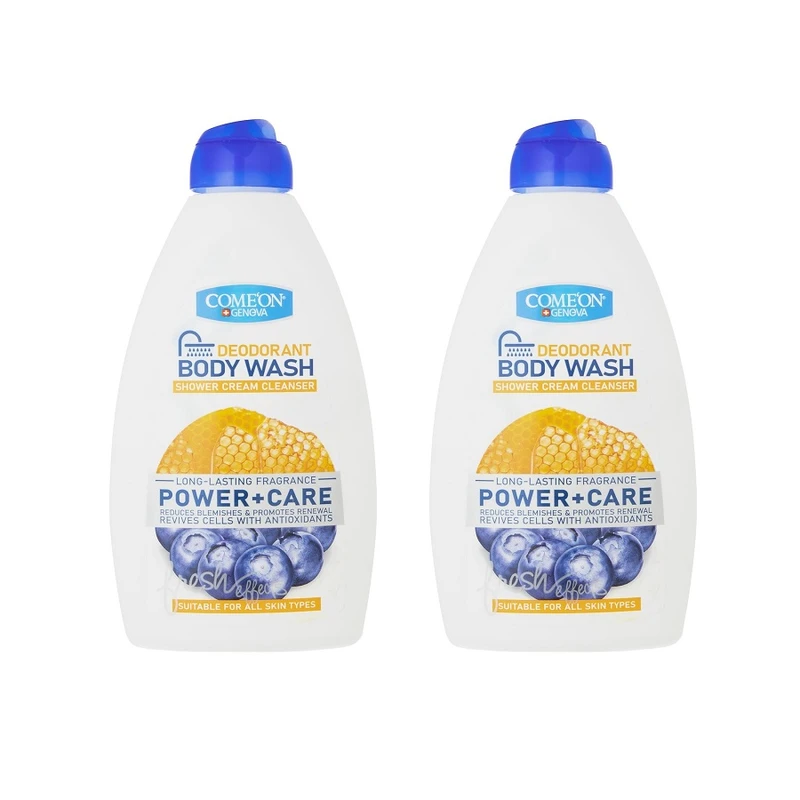شامپو بدن کامان مدل power+care حجم 510 میلی لیتر مجموعه 2 عددی