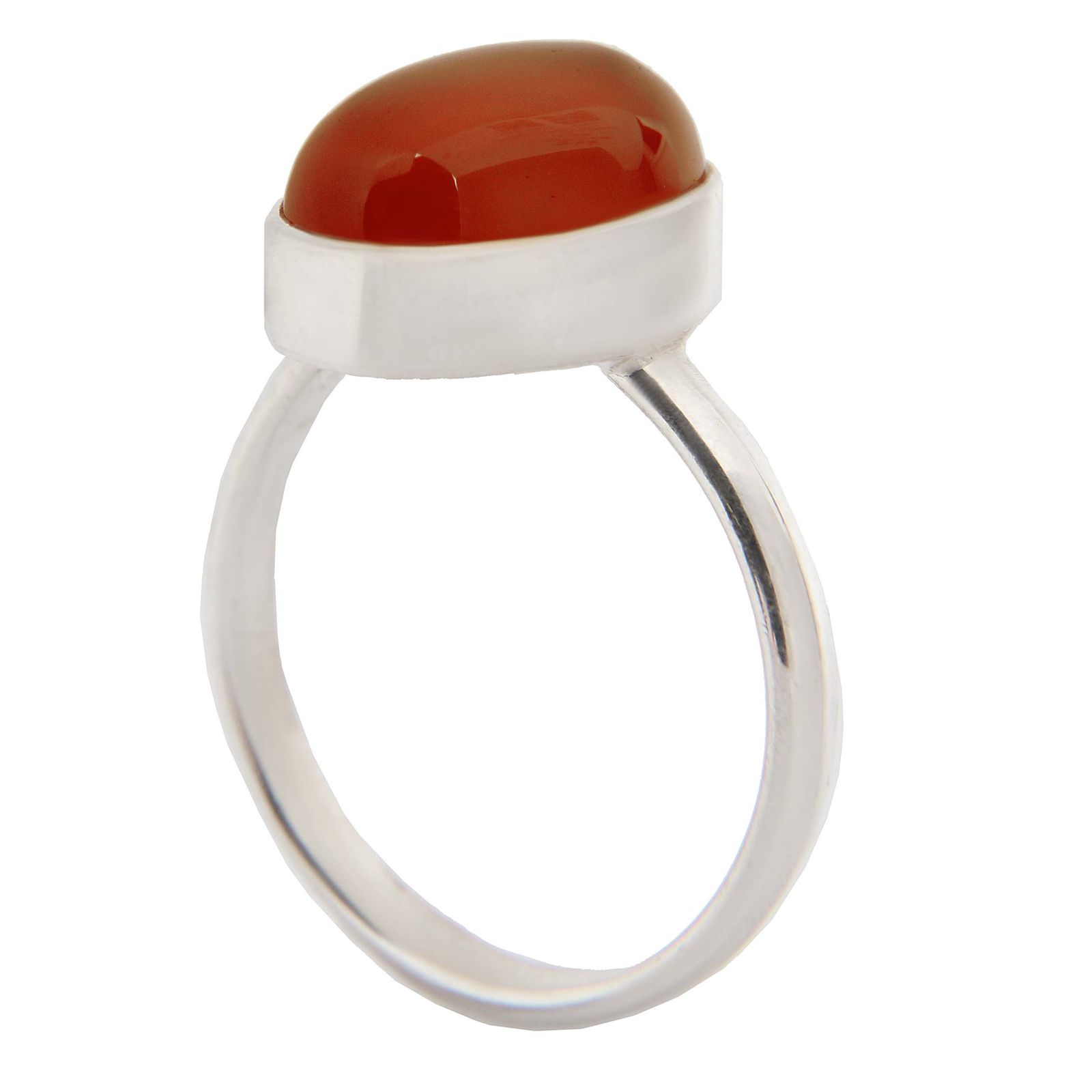 انگشتر نقره زنانه مدل رکاب پشت بسته حرز دار سنگ عقیق کد AW_700 -  - 1