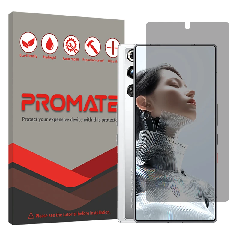 محافظ صفحه نمایش حریم شخصی پرومیت مدل هیدروژلی مناسب برای گوشی موبایل زد تی ای nubia RedMagic 11 Pro (China)