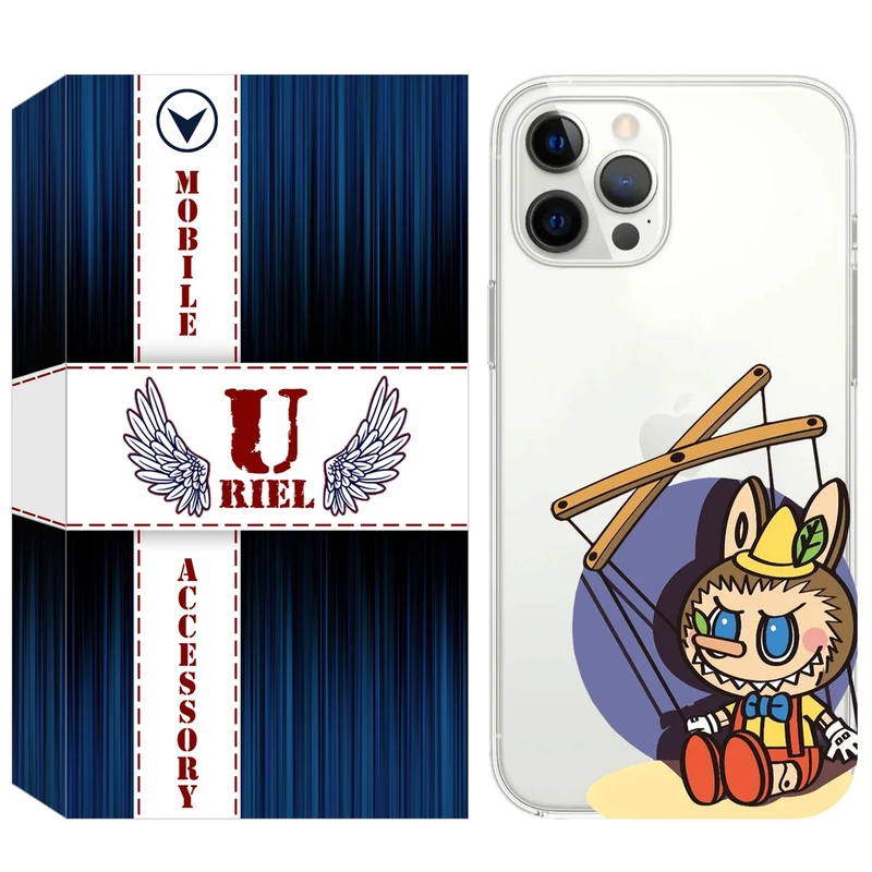 کاور یوریل مدل Clear کد 108 طرح لبوبو Labubu مناسب برای گوشی موبایل اپل iPhone 12 Pro Max