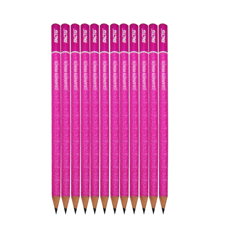 مداد مشکی فکتیس طرح قلب کد 011 بسته 12 عددی