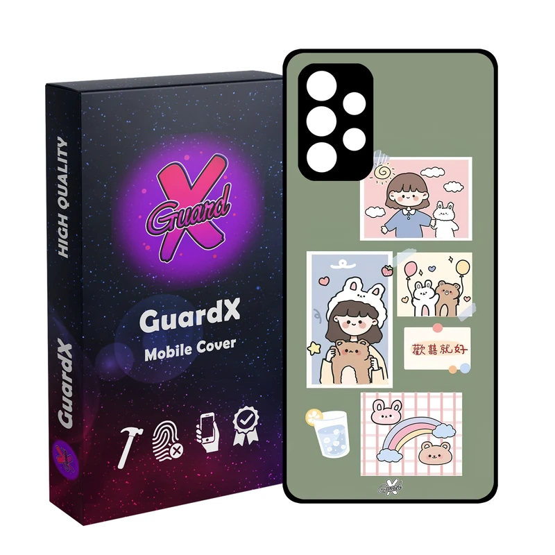 کاور گارد ایکس طرح Girl مدل Glass10514 مناسب برای گوشی موبایل سامسونگ Galaxy A53