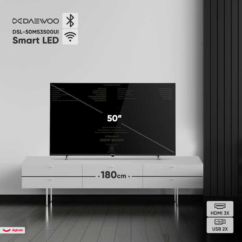 تلویزیون 50 اینچ ال ای دی هوشمند دوو مدل DSL-50MS3500UI