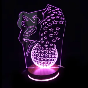 چراغ خواب کودک مدل بالبینگ سه بعدی فرشته ستاره ای کد 2580