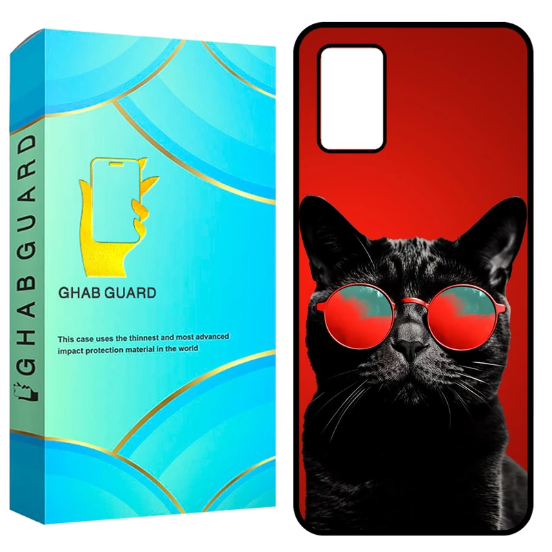 کاور قاب گارد طرح گربه مدل GCHPA03S مناسب برای گوشی موبایل سامسونگ Galaxy A02s / M02s / A03s / F02s