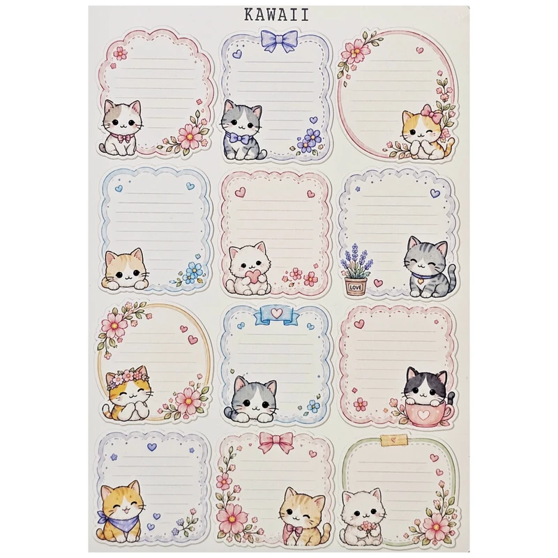 برچسب طرح برش خورده بولت ژورنال مدل Name Kawaii A5