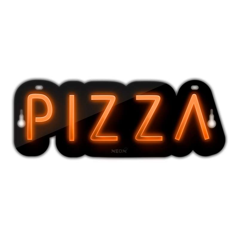 چراغ دیواری نئون دیزاین مدل Pizza-Text-BL_ORG