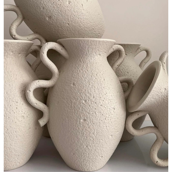 گلدان دکوری مدل تکسچری مدرن کوزه ای