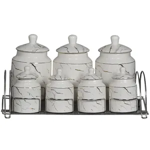 ست جا ادویه 7 پارچه الی هوم طرح سنگ