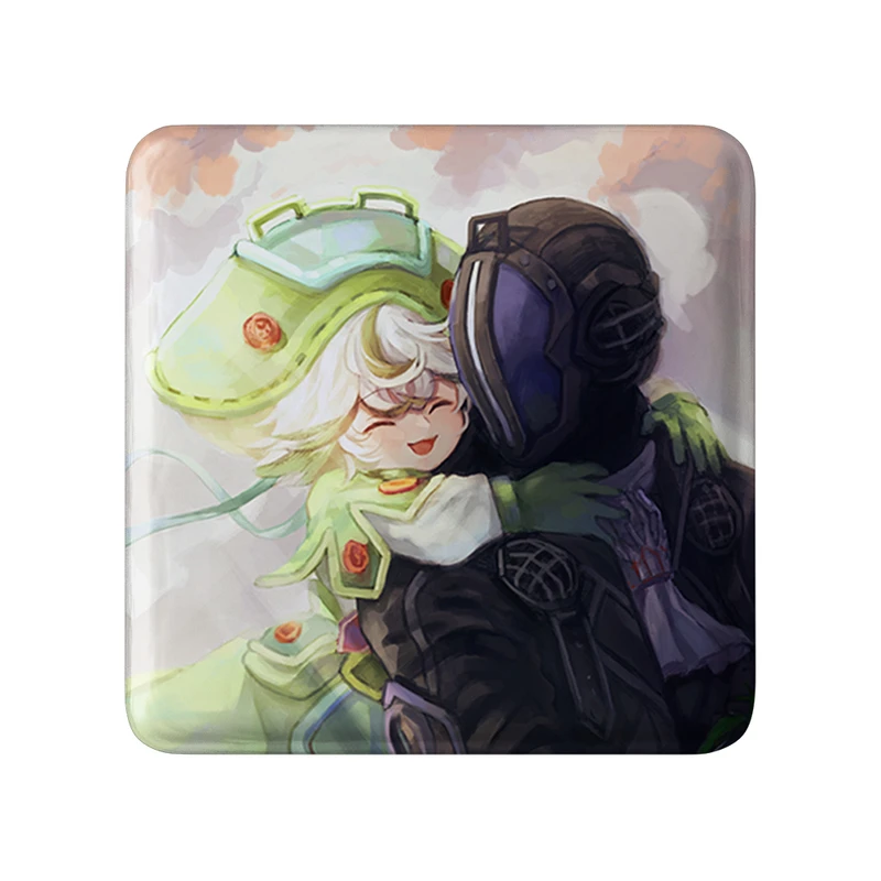 مگنت خندالو طرح باندرود و میدوری انیمه ساخته شده پرتگاه Made in Abyss  مدل مربعی کد 22073